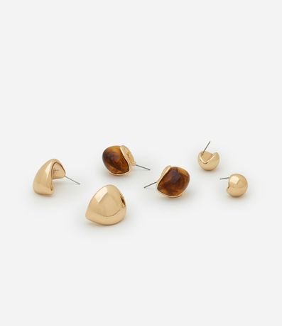 Kit 03 Argollas con Detalles en Resina 2