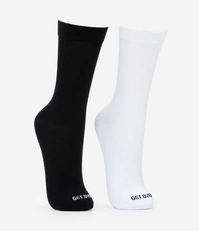 Kit 02 Medias Caña Larga Deportivas en Poliamida 2