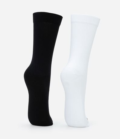 Kit 02 Medias Caña Larga Deportivas en Poliamida 3