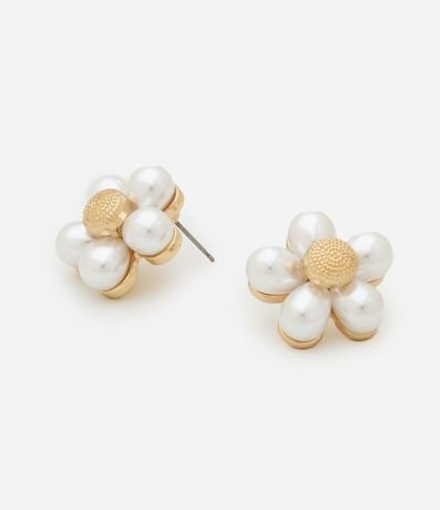 Caravana Botón Pequeño con Forma de Flor Bicolor 2