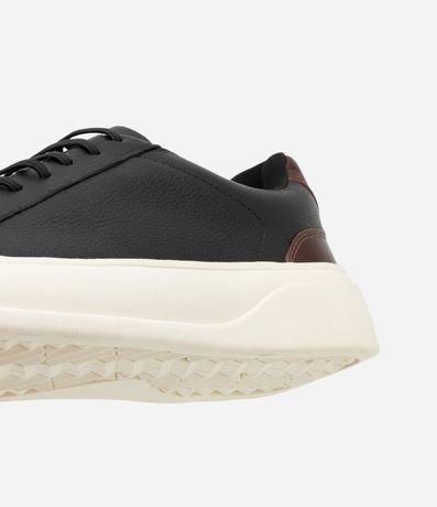 Championes en Cuero con Cordón en Elástico y Recortes 4