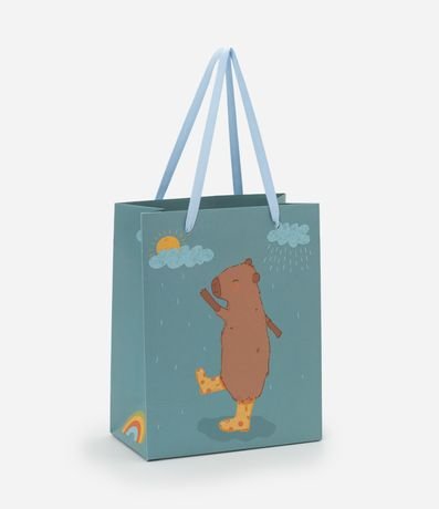 Embalaje de Regalo Pequeña con Estampa Carpincho en la LLuvia