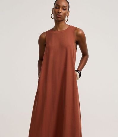 Vestido Evasê Largo en Orly con Cuello Redondo 2