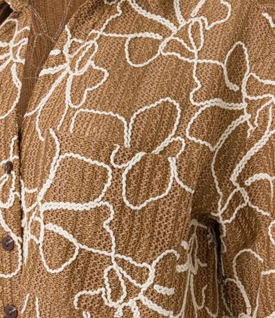 Camisa Texturizada en Encaje con Cuerdas Aplicadas 7
