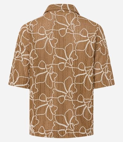 Camisa Texturizada en Encaje con Cuerdas Aplicadas 8