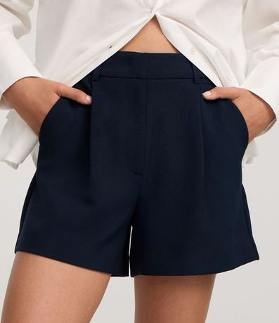 Short Sastre Cintura Alta con Pliegues y Solapa 3