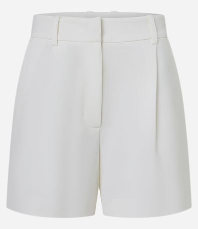 Short Sastre Cintura Alta con Pliegues y Solapa