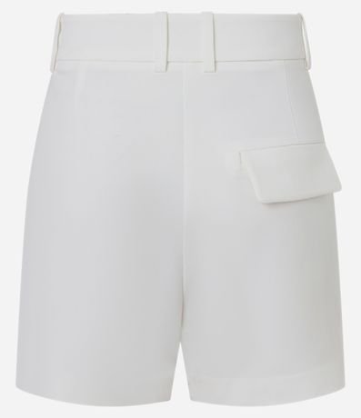 Short Sastre Cintura Alta con Pliegues y Solapa 2