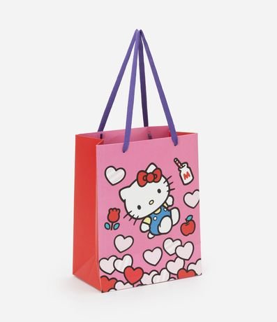 Bolsa de Regalo Pequeña con Estampa Hello Kitty y Corazones