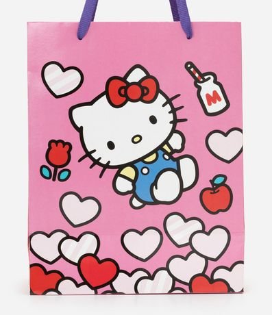 Bolsa de Regalo Pequeña con Estampa Hello Kitty y Corazones 2