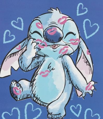 Embalaje de Regalo Mediana con Estampa Stitch y Corazones 2