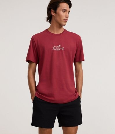 Bermuda Playera Básica en Microfibra Texturizado  4