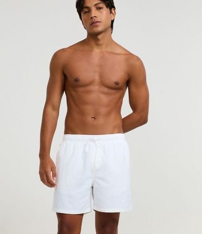 Bermuda Básica en Microfibra con Cintura Elástica y Cordón