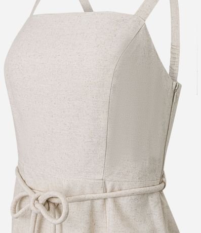 Vestido Evasê en Viscolino con Estampa Follaje Aquarelada 8