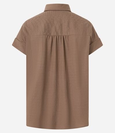 Camisa Texturizada en Orly con Recorte en la Manga 4