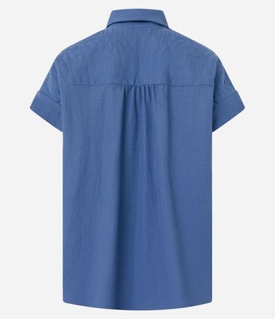 Camisa Texturizada en Orly con Recorte en la Manga 5