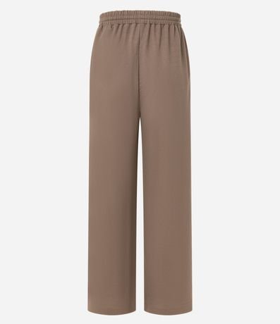 Pantalón Recto en Orly con Elástico y Lazo en la Cintura 3