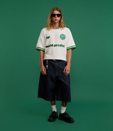 Remera Oversized Deportiva Texturizado con Patch y Bordados 4