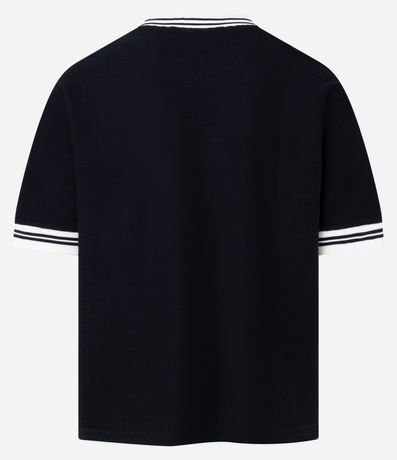 Remera Oversized Deportiva Texturizado conPatch y Bordados 8