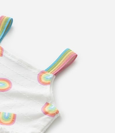 Vestido Bretel Fino Infantil Estampado de Arco-Íris Texturizado - Talle 1 a 6 años 5