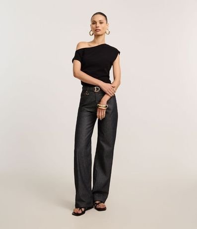 Blusa con Escote Asimétrico y Drapeado Lateral 2