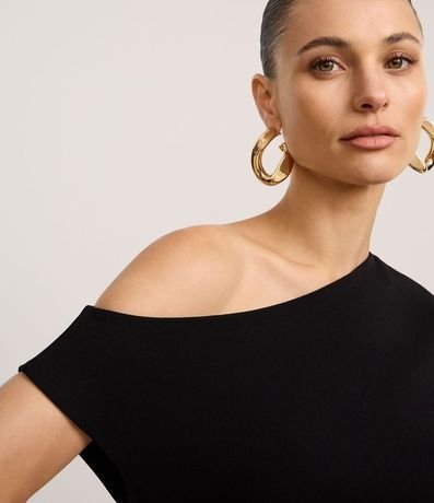 Blusa con Escote Asimétrico y Drapeado Lateral 3