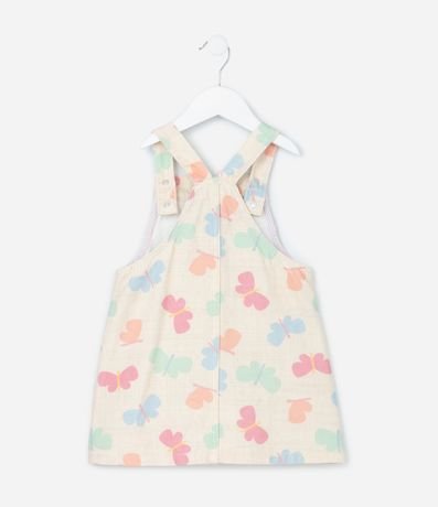 Salopete Infantil en Sarga Mariposa con Estampa de Mariposas 1 a 6 años 3