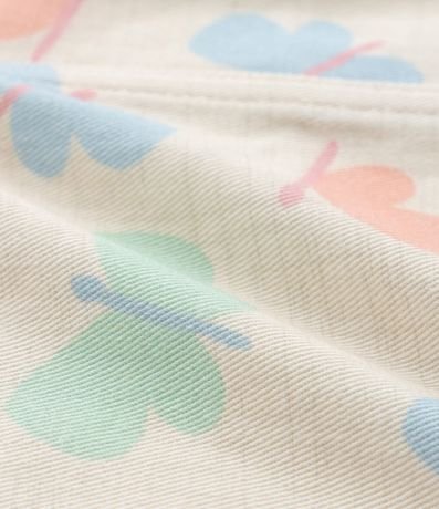 Salopete Infantil en Sarga Mariposa con Estampa de Mariposas 1 a 6 años 4