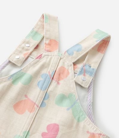 Salopete Infantil en Sarga Mariposa con Estampa de Mariposas 1 a 6 años 5