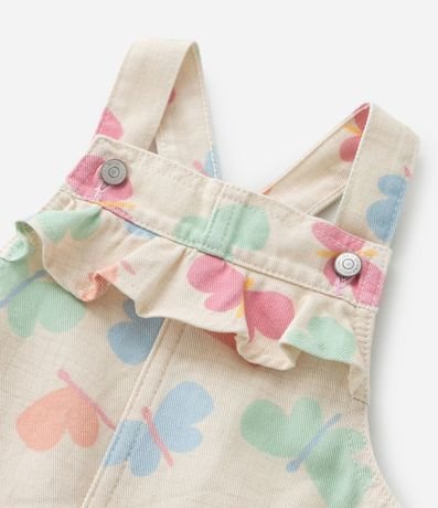 Salopete Infantil en Sarga Mariposa con Estampa de Mariposas 1 a 6 años 7