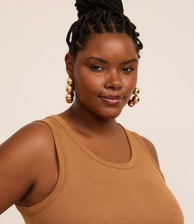 Blusa Musculosa Acanalada en Rib Curve & Plus Size 3