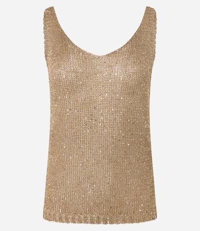 Blusa en Punto con Hilos y Lentejuelas Metalizados 6