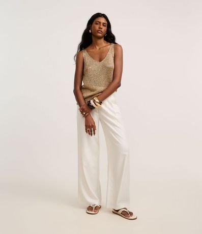 Blusa en Punto con Hilos y Lentejuelas Metalizados 2