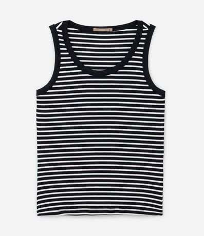 Blusa Musculosa en Rib con Rayas Curve & Plus Size 5