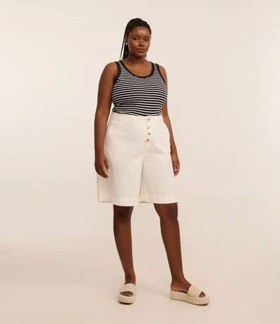 Blusa Musculosa en Rib con Rayas Curve & Plus Size 2