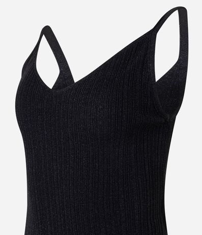 Blusa sin Manga en Punto Canelado con Hilo Metalizado 6