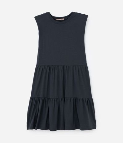 Vestido Corto Muscle Tee en Algodón con Volados Marias Curve & Plus Size 5