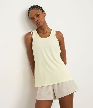 Musculosa Nadador Deportiva en Microfibra con Furos