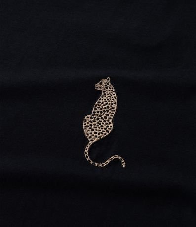 Blusa en Algodón con Manga Abullonada y Bordado de Leopardo Curve & Plus Size 7