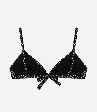 Bikini Top Triangulo Fixo en Microfibra de Lunares 5