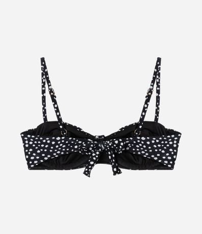 Bikini Top Media Taza en Microfibra de Lunares 6