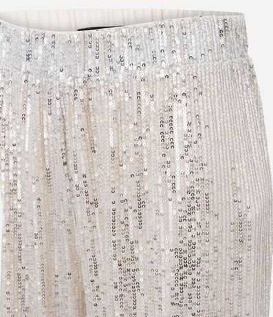 Pantalón Pantalona con Punto Abierto y Lentejuela Metalizado 3