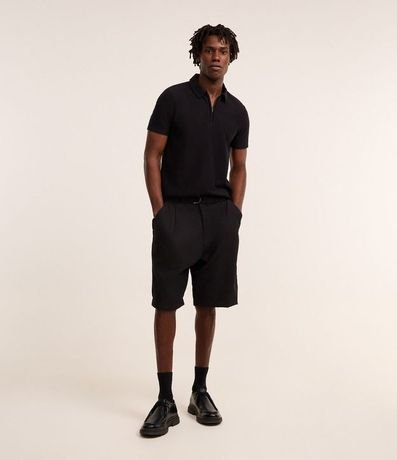 Camisa Polo Slim con Cremallera en el Cuello y Texturizada 2