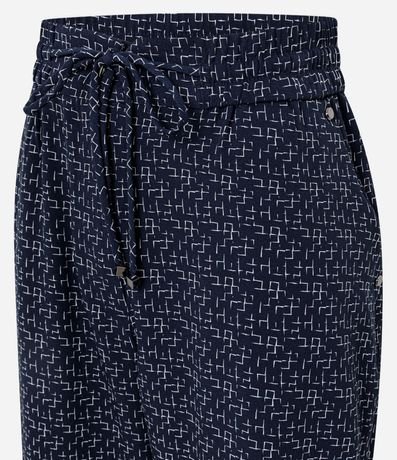 Pantalón en Crepé con Estampado Geométrico y Cintura Elástica 2