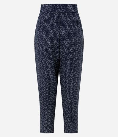 Pantalón en Crepé con Estampado Geométrico y Cintura Elástica 3