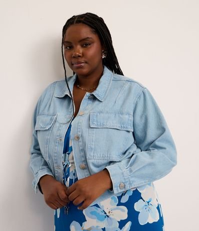 Campera en Jeans con Cintura Elástica Curve & Plus Size 3