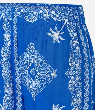 Pantalón Pantacourt Cintura Alta en Viscosa con Estampa Paisley 8