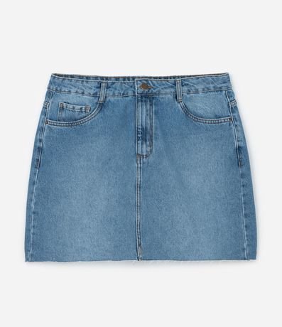 Pollera Midi en Jeans con Fenda y Ruedo a Hilo Curve & Plus Size 5