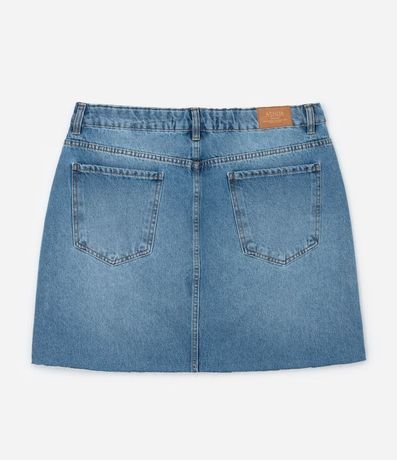 Pollera Midi en Jeans con Fenda y Ruedo a Hilo Curve & Plus Size 6