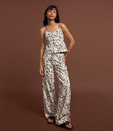 Pantalón Wide Leg en Sarga Animal Print 5
